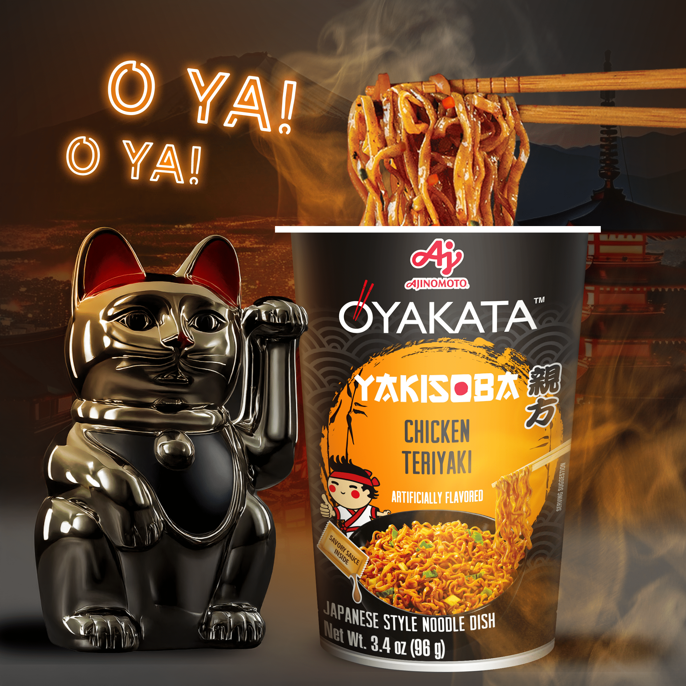 Ajinomoto Oyakata Yakisoba Chicken Teriyaki Flavor Instant Noodles