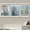 thumbnail image 2 of wall26 Canvas Wall Art Print Set Beach Ocean Cliffs in France by Claude Monet Nature Wilderness Illustrations Modern Relax/Calm Multicolor for Living Room, Bedroom, Office - 24"x36" x 3 Pan, 2 of 5
