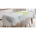 thumbnail image 1 of Ambesonne Champagne Tablecloth Rectangular Table Cover, Toasting Having Fun Theme, 52"x70", Pale Blue Yellow, 1 of 3