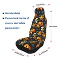 thumbnail image 4 of Honeii Halloween Skull Print Car Seat Covers 2 Pieces, Full Set Universal Seat Covers for Cars, Waterproof Auto Seat Protectors, 4 of 7