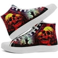 thumbnail image 4 of Coolcustomize Unisex Skull High Tops for Women Cool Design Black Canvas Shoes Classic Lace Up Fashion Sneakers Streetwear, 4 of 6
