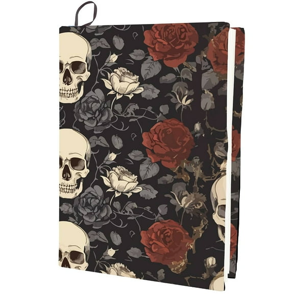 Polyester Book Covers Elastic Notebook Wraps Rectangle Skull 400x250mm