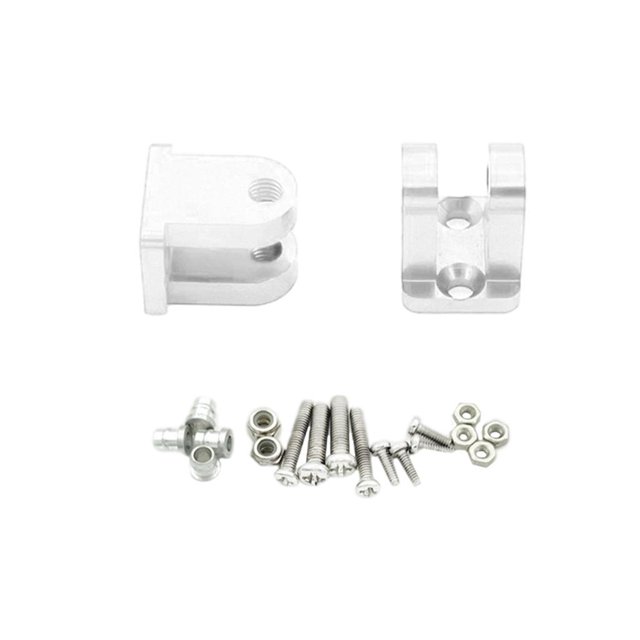 amortiguador de coche rc Soporte De Amortiguador Delantero De Aleación De Aluminio De 2 Piezas Para Piezas De Camiones WPL D12 D42 Plateado Plata Magideal amortiguador de coche rc