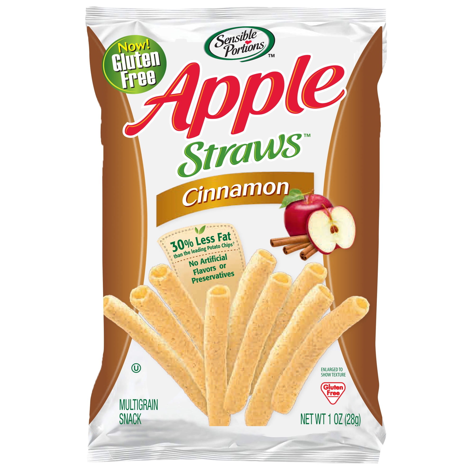 Photo 1 of **best by jun 19 2024*8 Sensible Portions Gluten-Free Cinnamon Apple Straws, 1 oz, 24 Count Multipack