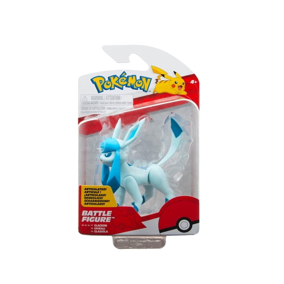 Pokemon Glaceon Battle Figure - 3-inch Articulated Battle Figure with Authentic Details