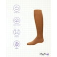 thumbnail image 6 of MeMoi Girls Ultra-Soft Opaque Pima Cotton-Rich Mini-Ribbed Sweater Tights - Girls - Female, 10, Toffee, 6 of 12