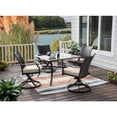 thumbnail image 7 of Traditions 42" Square Glass Top Table, Cast Aluminum Frames, Bronze Finish, All-Weather - TRAD42SQTBLG, 7 of 7