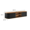 thumbnail image 6 of Pemberly Row Wall-Mounted Wood TV Stand for TVs up to 70" in Walnut/Black, 6 of 10