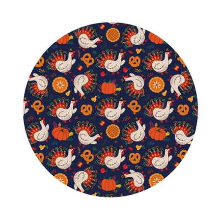 

Matuu Turkey And Thanksgiving for Cup Coasters Set of 6 Leather Coasters Desk Coasters for Office Measures 4” x 4” Round Shape