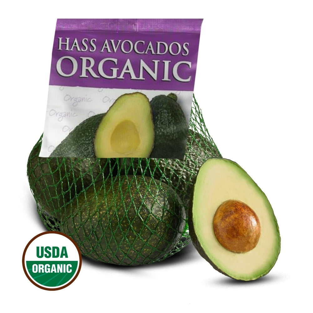 Organic Medium Hass Avocados, 3-5 Count Bag - Walmart.com - Walmart.com