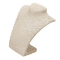 thumbnail image 3 of Simple Collier Pendentif Présentoir Buste Mannequin Support Rack, Lin, Stable, 3 Tailles/6 Couleurs Beige P, 3 of 10