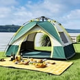 thumbnail image 4 of 4 Person Camping Tent, Instant Easy Pop Up Tents for Camping, Automatic Waterproof Family Camping Tent, Easy Set Up Tent, Portable Windproof Dome Tent for Camping Hiking & Traveling, 4 of 12