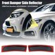 thumbnail image 2 of Par 63147295541 63147295542 Coche Delantero Parachoques Reflector Ahumado Negro, 2 of 7