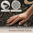 thumbnail image 6 of ODIKA 8'x10' Washable Area Rug Dark Floral Moonlit Garden Design Intricate Celestial and Botanical Motifs for Dining Room, Large Office, Lounge, Non-Slip Chair-Friendly Mat, 6 of 7