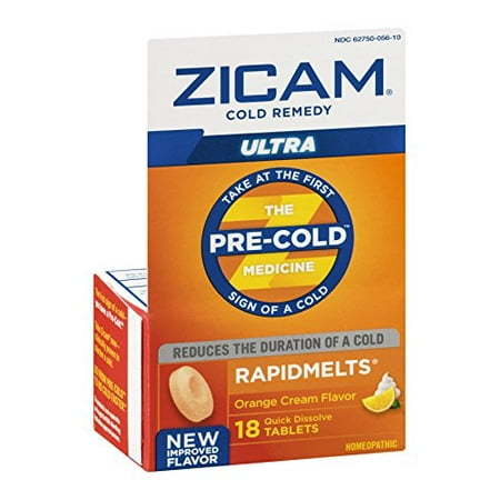 2 Pack Zicam Cold Remedy Pre-Cold Orange Cream RapidMelts 25 Tablets