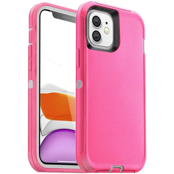 Entronix Funda Resistente para iPhone 11, Triple Capa, Resistente a Golpes y Anticaídas, Color Rosa
