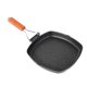 thumbnail image 3 of Sartén parrilla de hierro resistente con mango plegable, empuñadura de madera y asa plegable S, 3 of 9