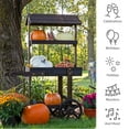 thumbnail image 4 of Sunnydaze Country Market 33.75" x 21.75" x 49.25" Charred Fir Wood Flower Cart Plant Stand, 4 of 15