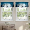 thumbnail image 2 of LALILO Kitchen Curtain Valance Forest Trees Nature Green Wood Rod Pocket Window Curtain 52"x 18" Set of 2, 2 of 7