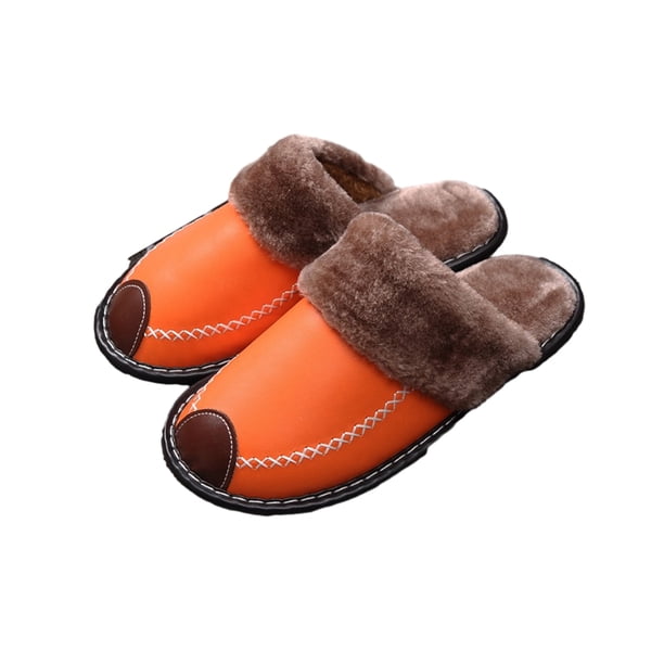 Minnieouse Zapatillas de casa, suministros de invierno, zapatos cálidos, accesorios impermeables para el hogar, calentador para hombre, mujer, Calzado Naranja 27 (39-40)