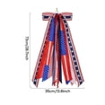 thumbnail image 2 of 4Th Of July Patriotic Decorations Wreath Bow For Wreath Gnomes Ornaments Tree Topper Bows For Patriotism Independence Day Memorial Day Veterans Day Front Door Indoor Outdoor Decor, 2 of 7
