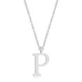 thumbnail image 1 of Precious Stars Collier Initiale en Acier Inoxydable Rhodié P, 1 of 1