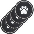 thumbnail image 1 of Juego de 4 posavasos negros, accesorios de coche brillantes de 7 cm de diámetro para portavasos de coche, hermosos accesorios de coche para mujeres, cumpleaños, fiesta, regalo ER, 1 of 5