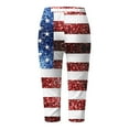 thumbnail image 5 of Independence Day Casual Leggings for Women Printed Pattern Yoga Pants Middle Waist Workout Pants Capri XXL, 5 of 5