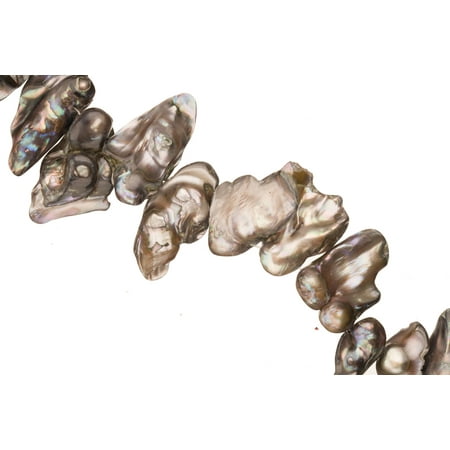- Beige Freshwater Cultured Pearls Natural Baroque, C+ Graded, 26x6x17mm (Approx.), 15.5Inch Strings/30Pearls