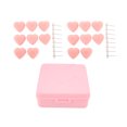 thumbnail image 1 of Juego de 16 pinzas para edredón con forma de corazón y botones de tela suave., 1 of 14