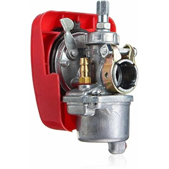 Red Motorized Bike Carburetor for 2 Stroke 49cc 50cc 60cc 66cc 80cc 100cc Bicycle Motorized Engine Carb