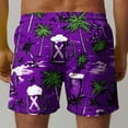 thumbnail image 6 of Men's Swim Trunks Athletic Bathing Quick Dry Drawstring Elastic Waist Beach Shorts with Pockets Multicolor 2 4XL, 6 of 8