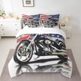 thumbnail image 2 of Racing Motorcycle Full Comforter Set - 7 Pieces Bed in a Bag Set,American Flag Bedding Sets Full with Vehicles Dirt Bike Motocross Rider Quilted Comforter,Flat Sheet,Fitted Sheet,Pillowcases, 2 of 5