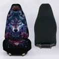 thumbnail image 5 of Chririnla Universal Purple Bohemian Wolf Print Front Seat Cover Set of 2, Washable Soft Seat Protector, Vehicle Seat Protector Car Covers for Auto Sedan SUV Truck Auto Accessories, 5 of 7