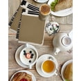 thumbnail image 4 of Brown Black Kitchen Dish Towels for Drying Dishes Set of 3, Farmhouse Striped Modern Abstract Art Waffle Weave Microfiber Hand Tea Bathroom Towels Quick Dry & Absorbent Towel 15.7x23.6, 4 of 7