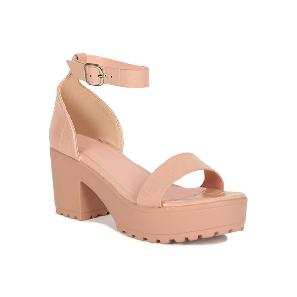 chunky lug platform heels