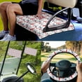 thumbnail image 2 of XYZCANDO Golf Print 4 PCS Golf Cart Seat Covers Golf Cart Steering Wheel Covers 2PCS Golf Cart Flag Easy to Install Club Car Seat Covers Steering Wheel Cover Mini Flags Suitable for All Weather White, 2 of 7