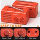 thumbnail image 3 of Portable AM FM Radio, Built-in Speaker, Headphone Jack, Supports USB Power Supply, Red, 3 of 5