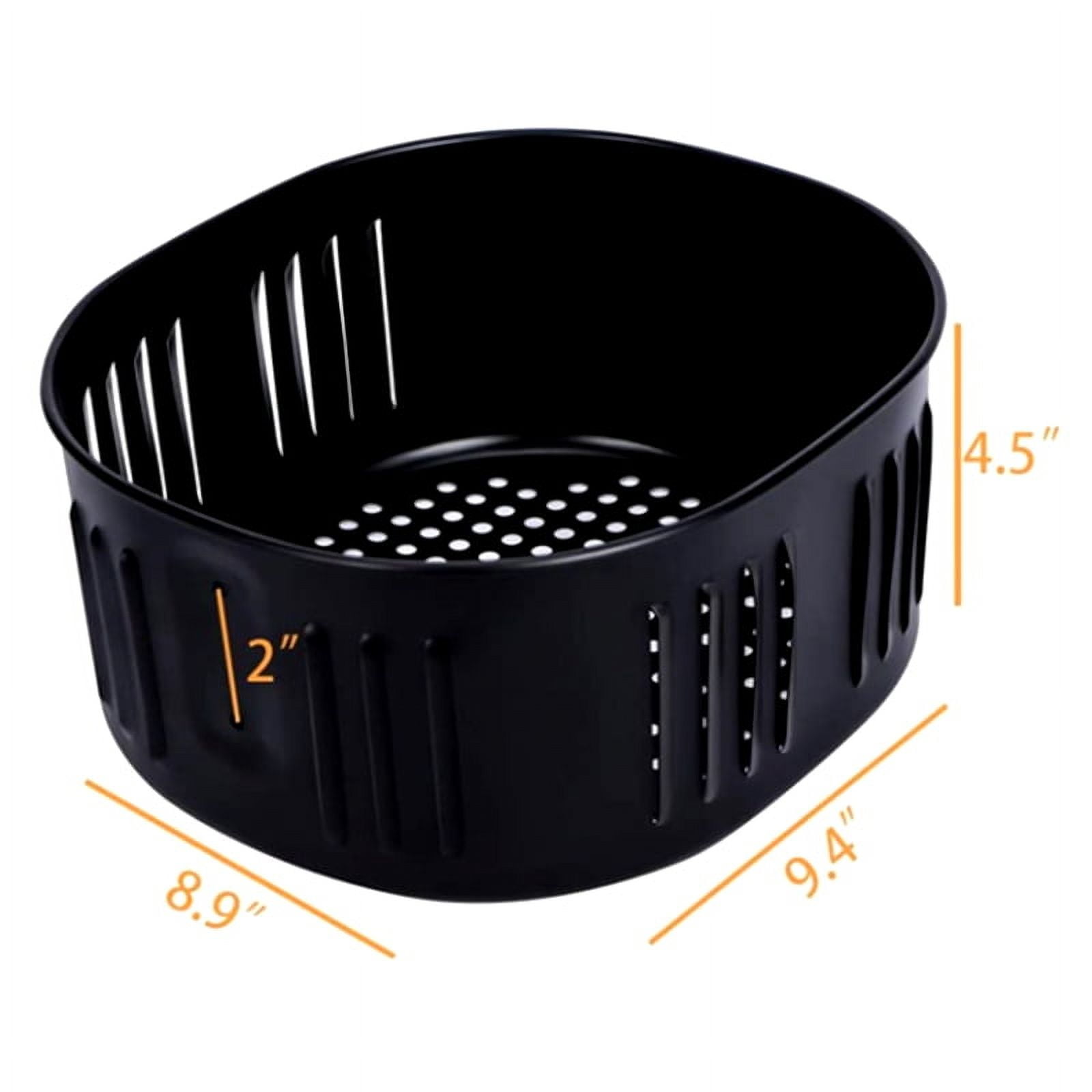Air Fryer Replacement Basket for Power XL DASH Gowise USA Cozyna 5.5Qt Air Fryer,Air Fryer Accessories Black