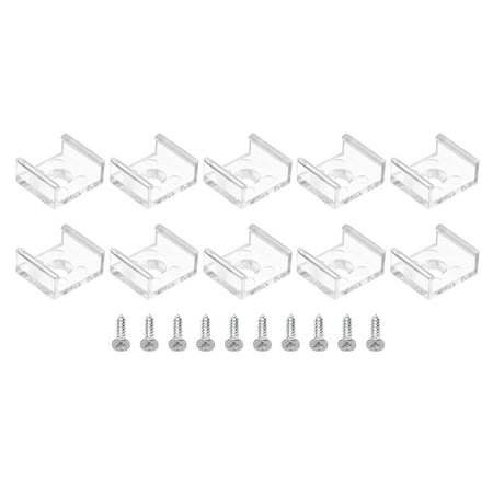 

Uxcell LED Strip Light Clips 100 Pack Mounting Bracket Fixing Clip Plastic Clamp for 13mm Light Cable Clear