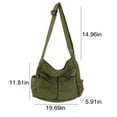 thumbnail image 3 of IMossad Canvas Crossbody Bag for Travel with Multiple Compartments, Adjustable Padded Shoulder Strap, Lightweight Messenger Purse, 3 of 7