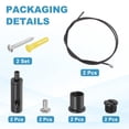 thumbnail image 3 of Uxcell 2Set Ceiling Hanging Wire Cable Kit, 2.6ft Bottom Adjust Adjustable Hanging Wire Rope Suspension with Slotted Mount Screw Kit for Pendant Chandelier Ceiling LED Panel Light, Black, 3 of 7