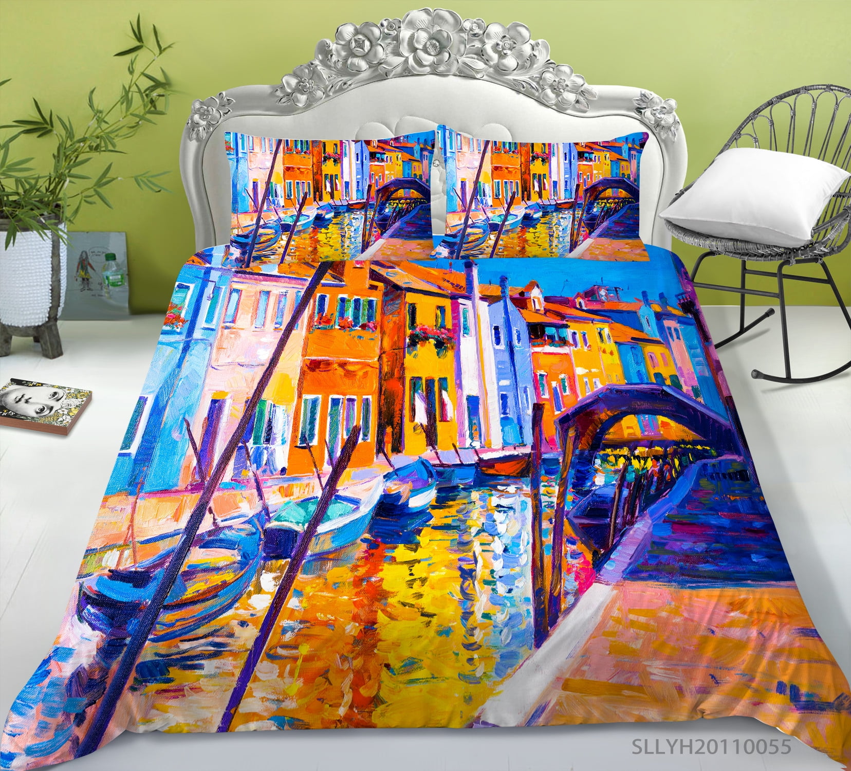 Duvet Covers Home Textiles Highend Oil Painting Bedding Suit Unique
