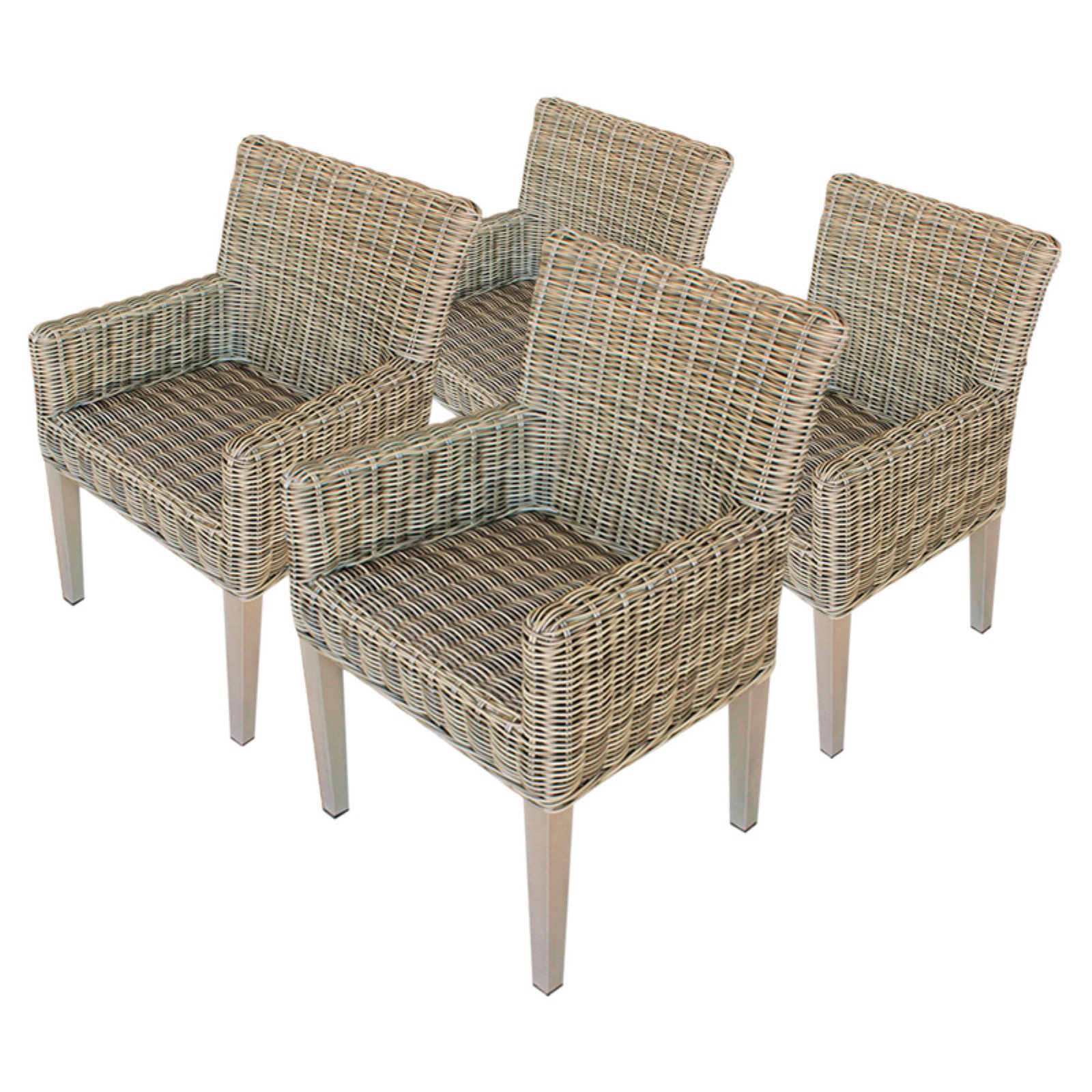TK Classics Cape Cod Outdoor Dining Chair - Set of 4 with 8 Cushion