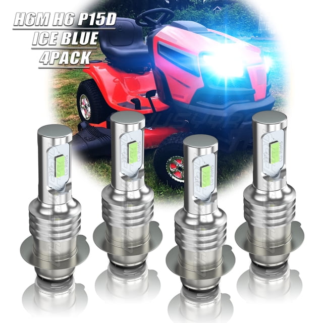 4PCS 8000K H6 H6M P15D LED Headlight H6 Bulbs Lights for Honda Rincon 650 680 2003-2015
