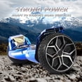 thumbnail image 3 of Hoverboard Bluetooth de 8,5", patinete de equilibrio automático de 500 W con ruedas de metal, luces LED y altavoz inalámbrico Hoverstar  transfomer-blue, 3 of 7