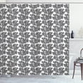 thumbnail image 1 of Ambesonne Black and White Shower Curtain, Foliage Plant, 69"Wx84"L, Black White, 1 of 3