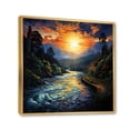 thumbnail image 2 of Designart "Dam Sublime Power Painting I" Landscapes Floater Framed Wall Art Print, 2 of 7