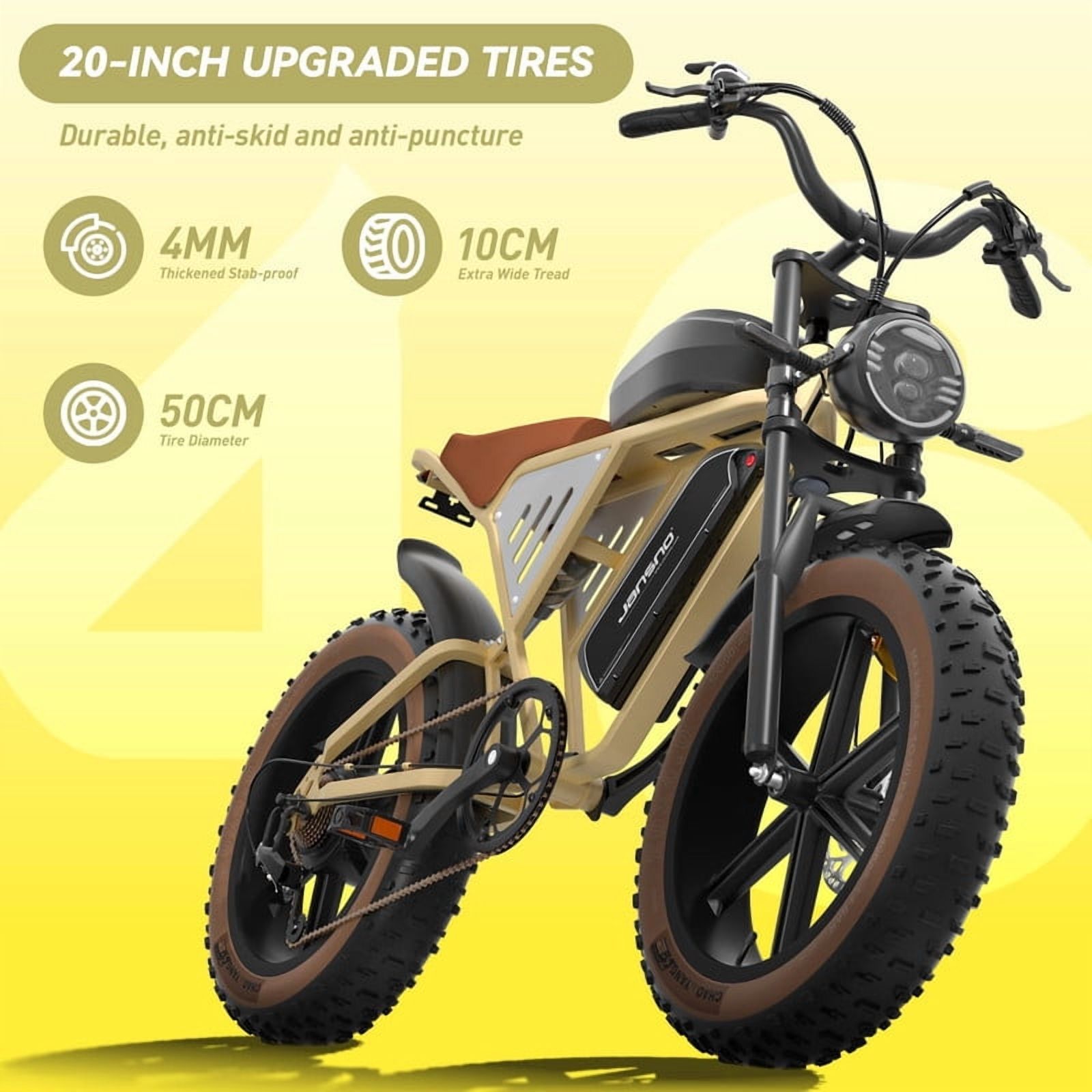 Electric Bike for Adults,1000W Motor Electric Bicycles,48V 34Ah Dual Battery, 31MPH Max Speed, 120 Mile Range,20"x4.0" Fat Tires, 7-Speed, MTBUL2849