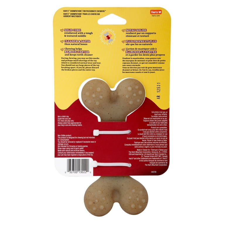 Chompathon Durable Nylon Dog Chew Toy with Real Chicken and Bacon